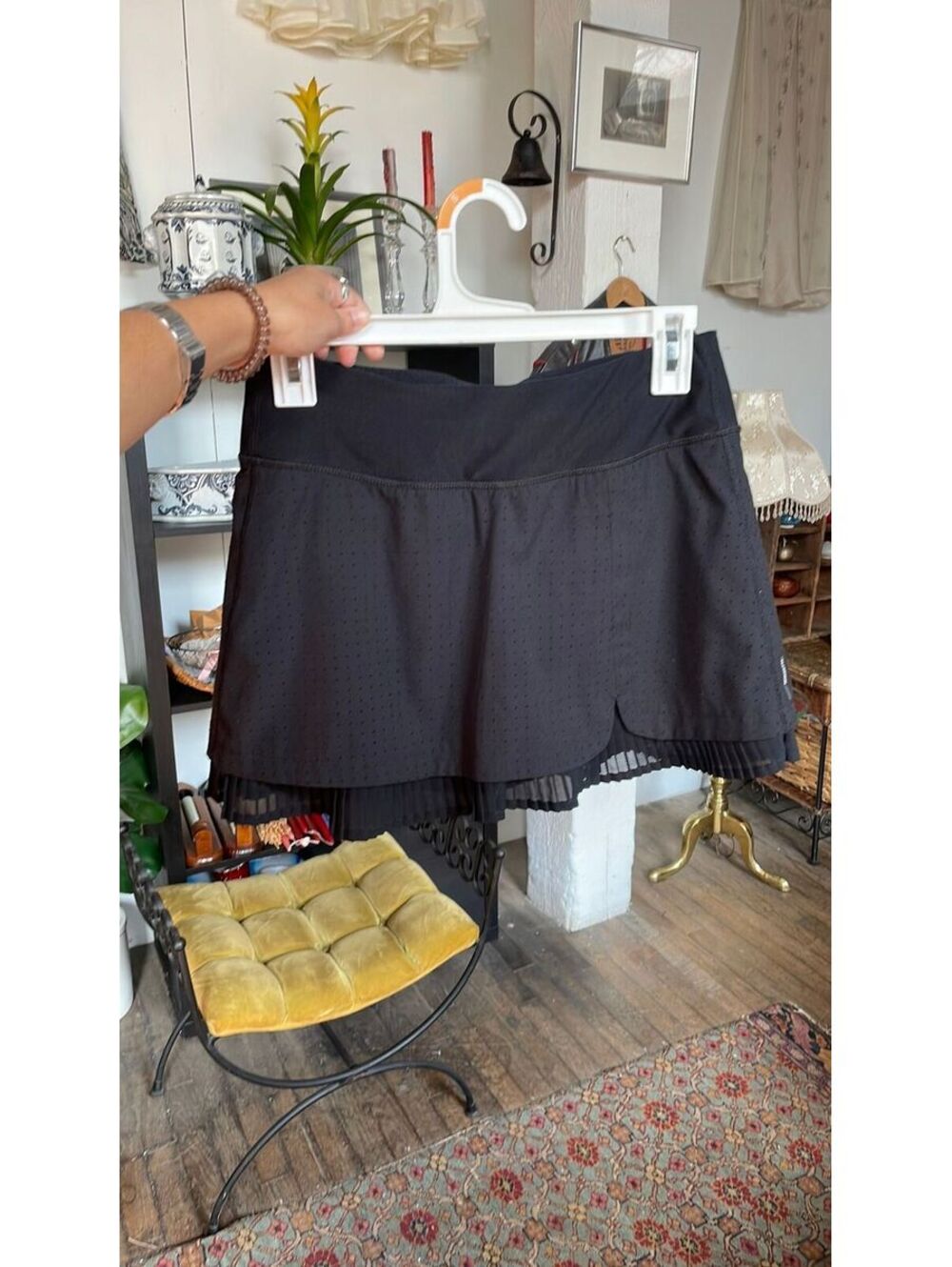 black mini skort size xs